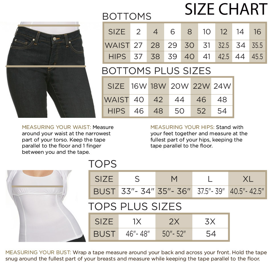 Elle Jeans Size Chart