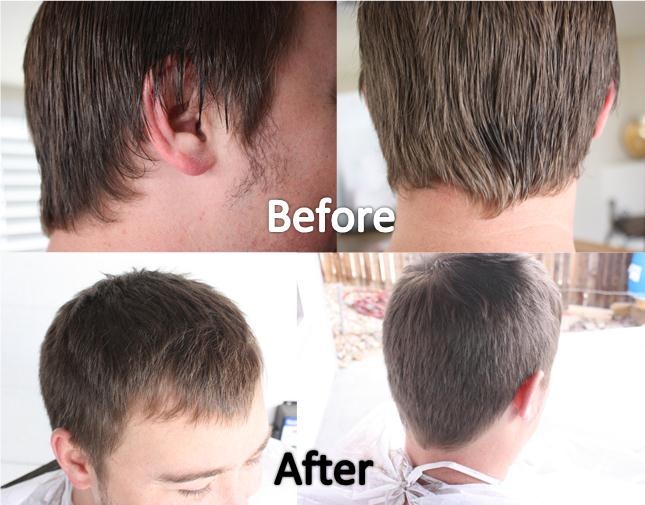 haircutting with clippers