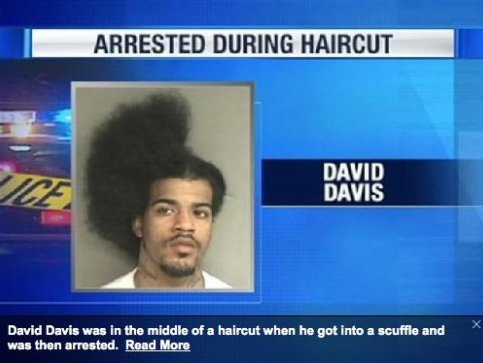 Crazy Hair Man Arrested