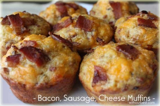 Bacon-Sausage-Cheese-Muffin