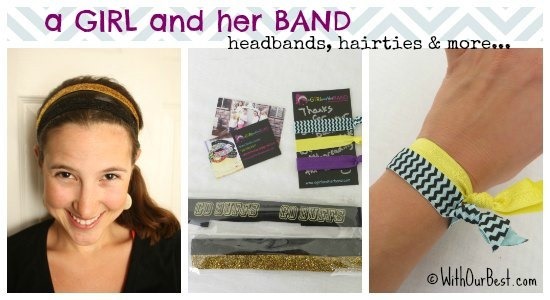 a girl and her band headbands 