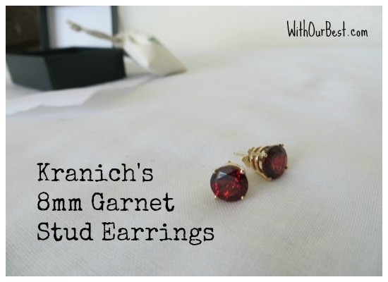 Earrings Ruby gold kranichs