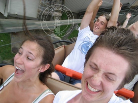 crazy hair on rollercoaster