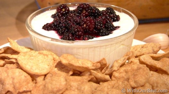 honey blackberry greek yogurt dip