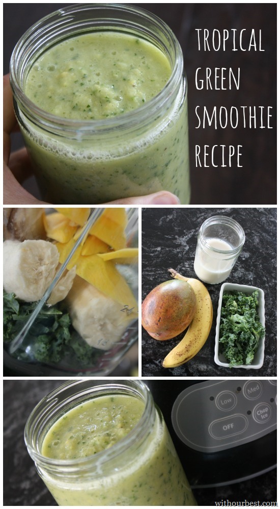 Mango Banana Spinach Smoothie Recipe
