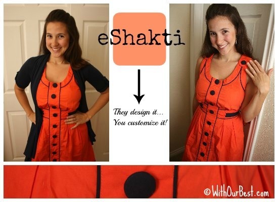 eshakti dress for summer orange