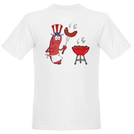 hot dog american tee shirt