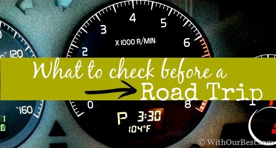 what to check before a road trip