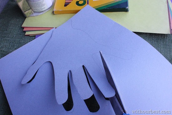 Cutting-out-hand-card